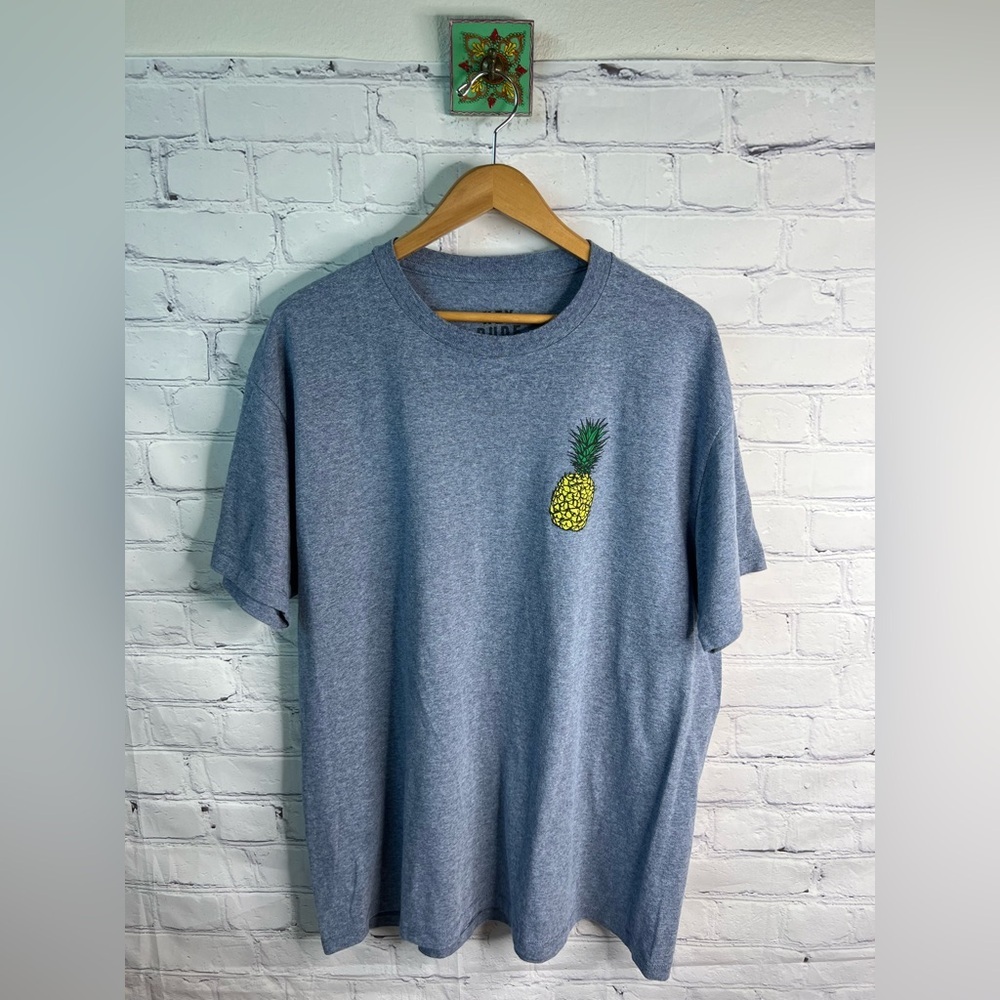 HEY DUDE! Pineapple Blue Summer Shirt XL